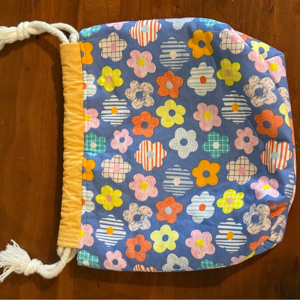 Floral Patchwork Drawstring Bag - image 3